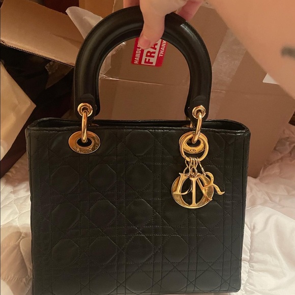 Lady Dior medium size lambskin vintage - Picture 4 of 4